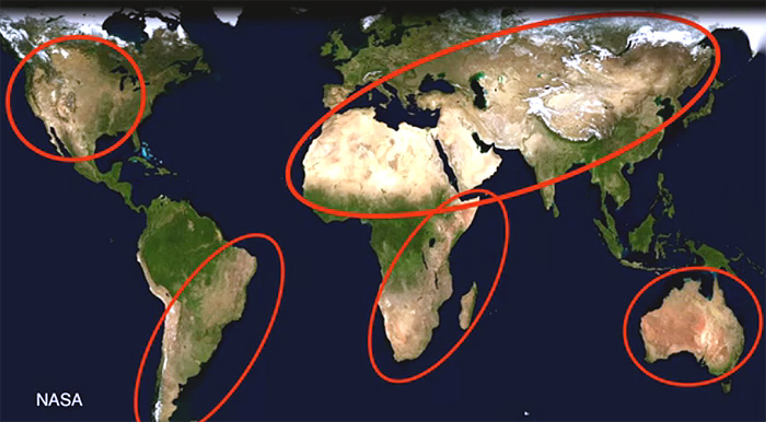 NASA - Earth with Global Deserts